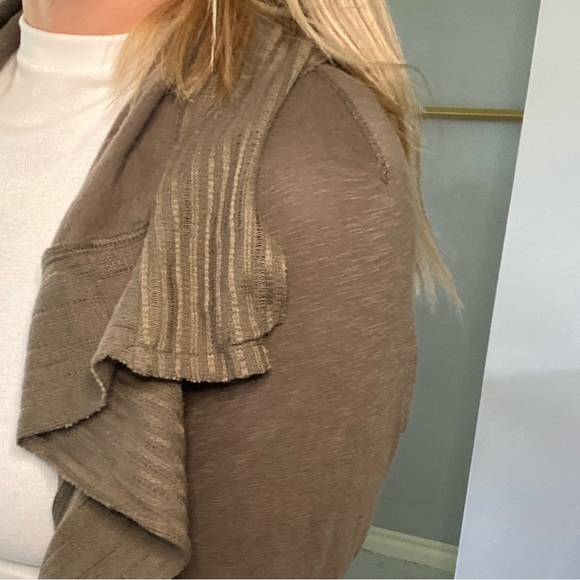 Anthropologie Tiny Moss Green Open Front Cardigan - Picture 3 of 5